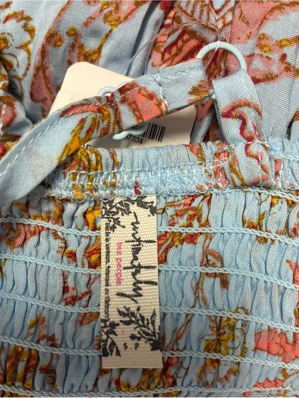 NWT Free People Heat Wave Printed Maxi Dress Robins Egg Blue Floral Small